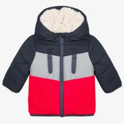 Hot Baby Boy Coated Color Block Bomber Jacket Child Outerwear
