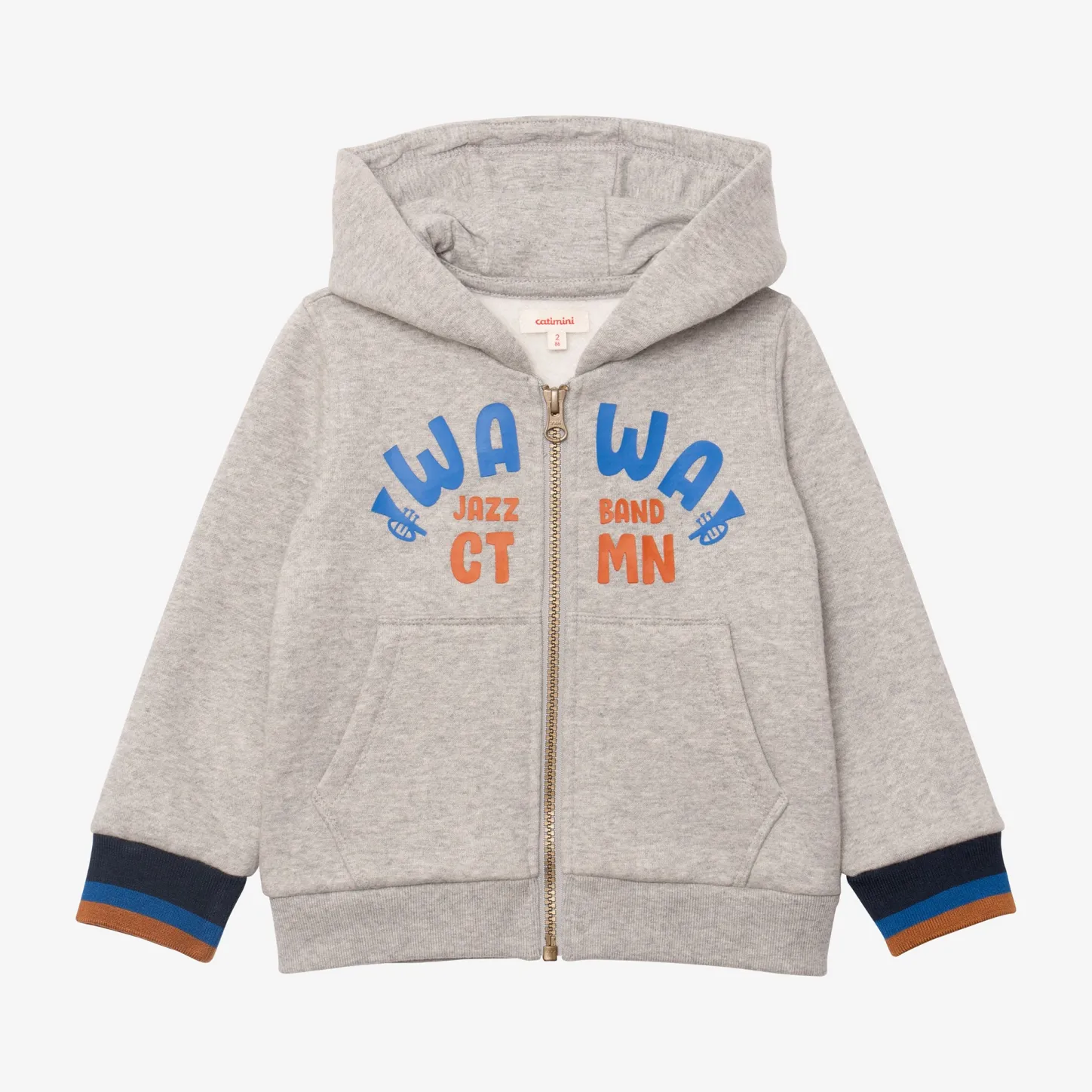 Clearance Baby Boy Grey Zip Hoodie Child Cardigans & Sweaters