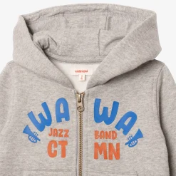 Clearance Baby Boy Grey Zip Hoodie Child Cardigans & Sweaters