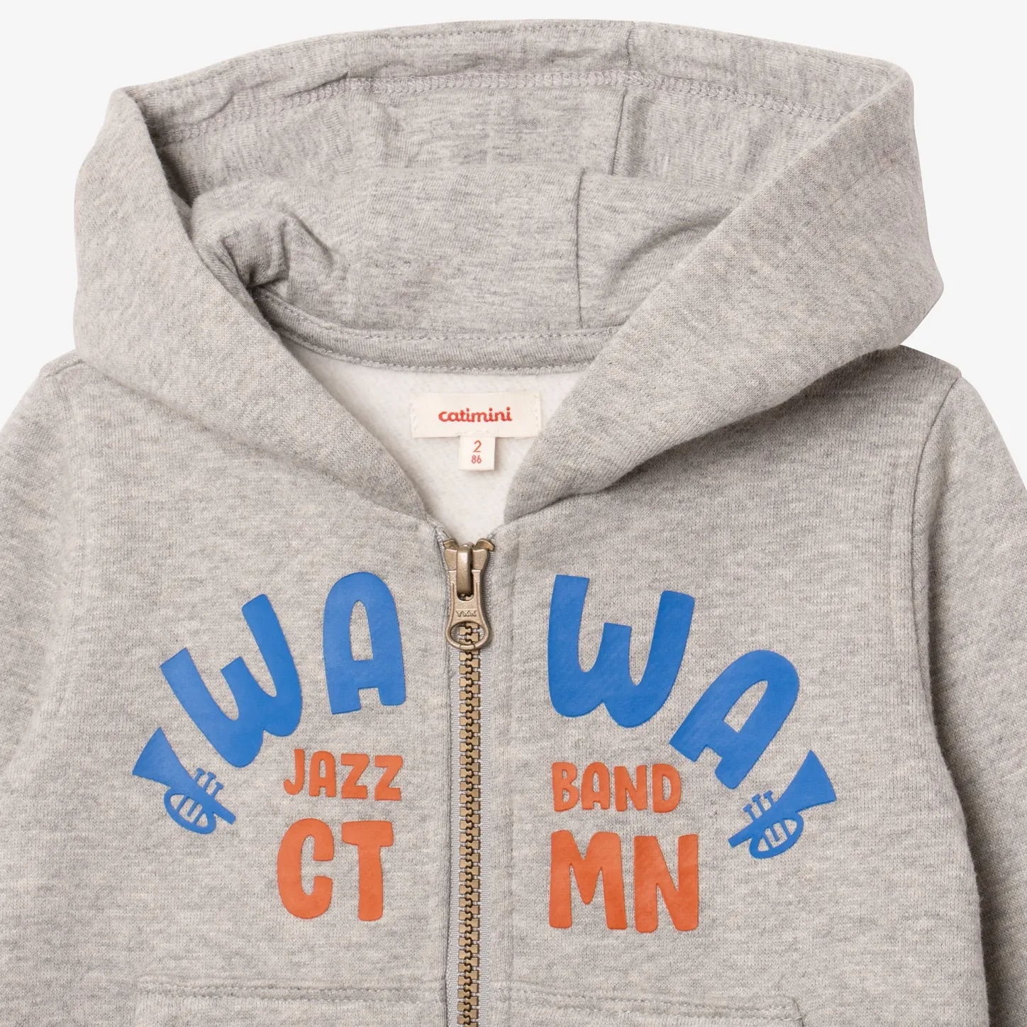 Clearance Baby Boy Grey Zip Hoodie Child Cardigans & Sweaters