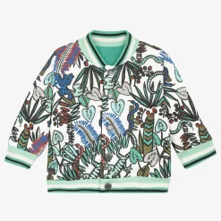 Sale Baby Boy Mint Blue Reversible Varsity Jacket Child Cardigans & Sweaters