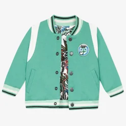 Sale Baby Boy Mint Blue Reversible Varsity Jacket Child Cardigans & Sweaters