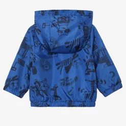 Fashion Baby Boy Printed Blue Windbreaker Child Outerwear