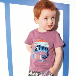 Clearance Baby Boy Purple Short Sleeve Graphic T-Shirt Child T-Shirts, Polos & Shirts
