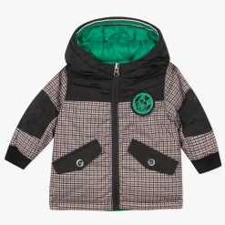 Clearance Baby Boy Reversible Moss Green Parka Child Outerwear