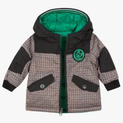 Clearance Baby Boy Reversible Moss Green Parka Child Outerwear