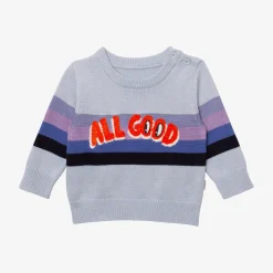 New Baby Boy Striped Jumper With Message Child Cardigans & Sweaters