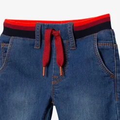 Clearance Baby Boys' Blue Striped Pull-On Jeans Child Pants, Shorts & Overalls