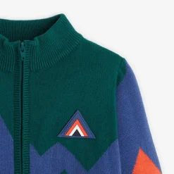 Clearance Baby Boys' Green Zip Cardigan Child Cardigans & Sweaters