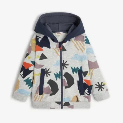 New Baby Boys' Heather Grey Zip Hoodie Child Cardigans & Sweaters
