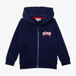 Fashion Baby Boys' Navy Blue Zip Hoodie Child Cardigans & Sweaters
