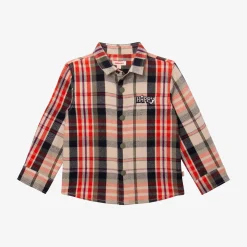 Discount Baby Boys' Red Plaid Overshirt Child T-Shirts, Polos & Shirts