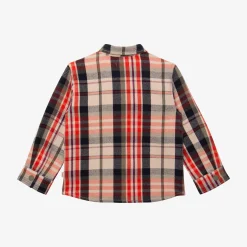 Discount Baby Boys' Red Plaid Overshirt Child T-Shirts, Polos & Shirts