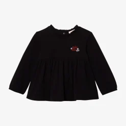 Outlet Baby Girl Black Long Sleeve T-Shirt Child T-Shirts & Tops