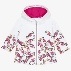 Outlet Baby Girl Candy Printed Raincoat Child Outerwear