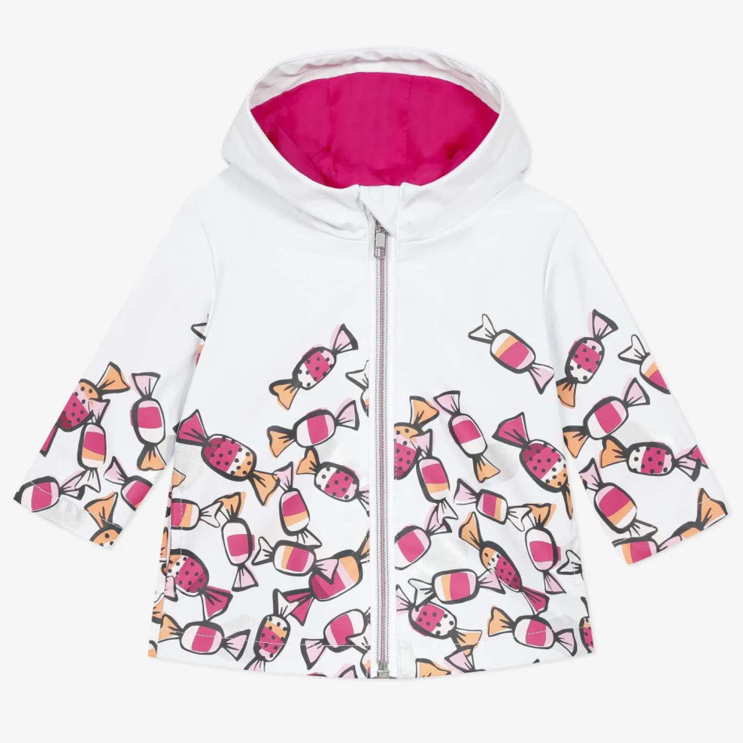 Outlet Baby Girl Candy Printed Raincoat Child Outerwear