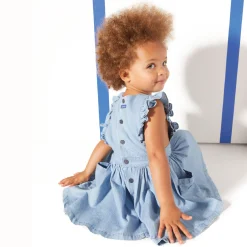 New Baby Girl Denim Apron Dress Child Dresses