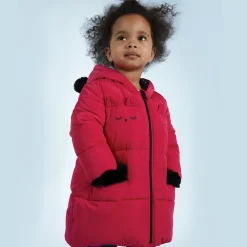Hot Baby Girl Fuchsia Pink Hooded Puffer Jacket Child Outerwear