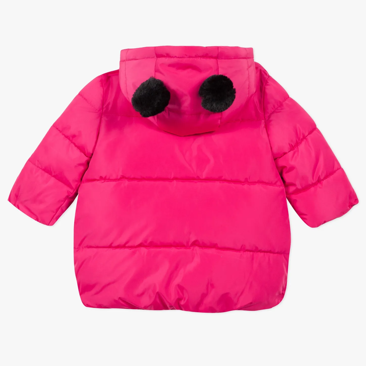 Hot Baby Girl Fuchsia Pink Hooded Puffer Jacket Child Outerwear