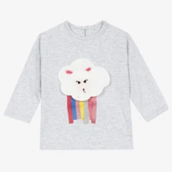 Clearance Baby Girl Marl Grey T-Shirt With Sheep Visual Child T-Shirts & Tops