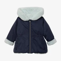 Clearance Baby Girl Navy Parka Child Outerwear