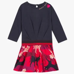 Best Baby Girl Panther Printed 2 In 1 Dress And Skirt Child Dresses