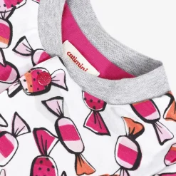 Discount Baby Girl Pink Candy Print Sweatshirt Child Cardigans & Sweaters