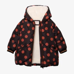 Sale Baby Girl Polka Dot Parka Child Outerwear