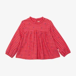 Fashion Baby Girl Red Check Blouse Child T-Shirts & Tops