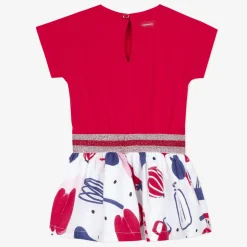 Outlet Baby Girl Red Printed Dress Child Dresses