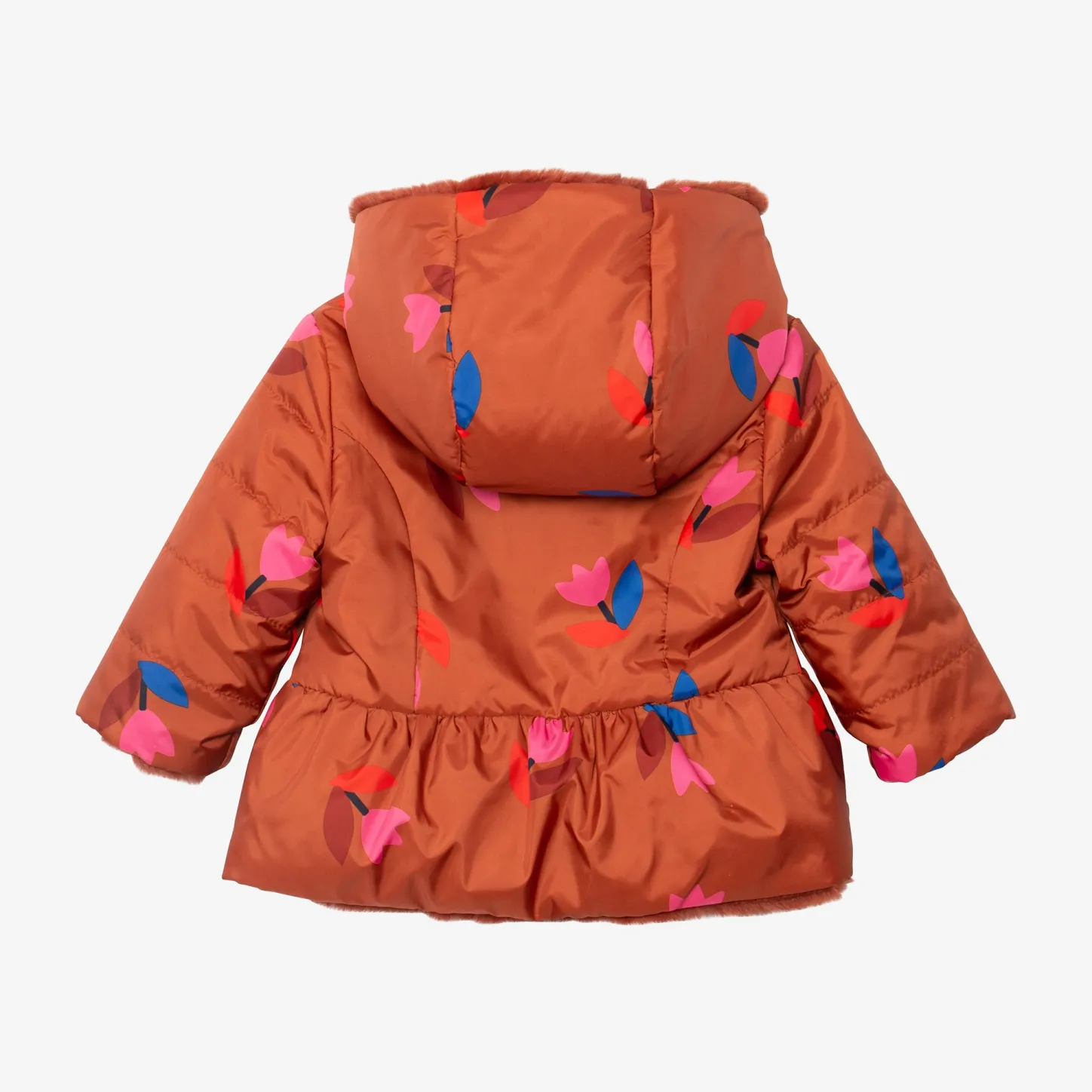 Clearance Baby Girl Reversible Puffer Jacket Child Outerwear