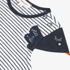 Online Baby Girl Striped Embroidered T-Shirt Child T-Shirts & Tops