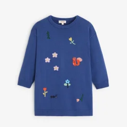 New Baby Girls' Blue Long Sleeve Dress Child Dresses