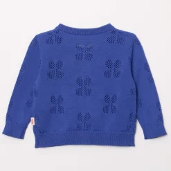 Outlet Baby Girl's Blue Openwork Cardigan Child Cardigans & Sweaters