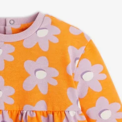 Best Baby Girls' Coral Long Sleeve Dress Child Dresses