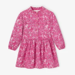 New Baby Girls' Hot Pink Long Sleeve Dress Child Dresses