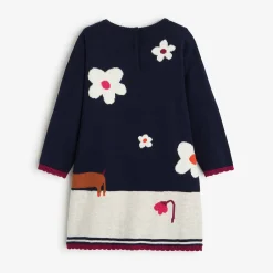 New Baby Girls' Navy Blue Long Sleeve Dress Child Dresses