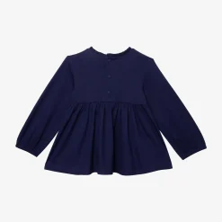 Hot Baby Girls' Navy Blue T-Shirt Child T-Shirts & Tops