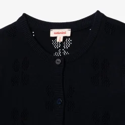 Outlet Baby Girl's Navy Openwork Cardigan Child Cardigans & Sweaters