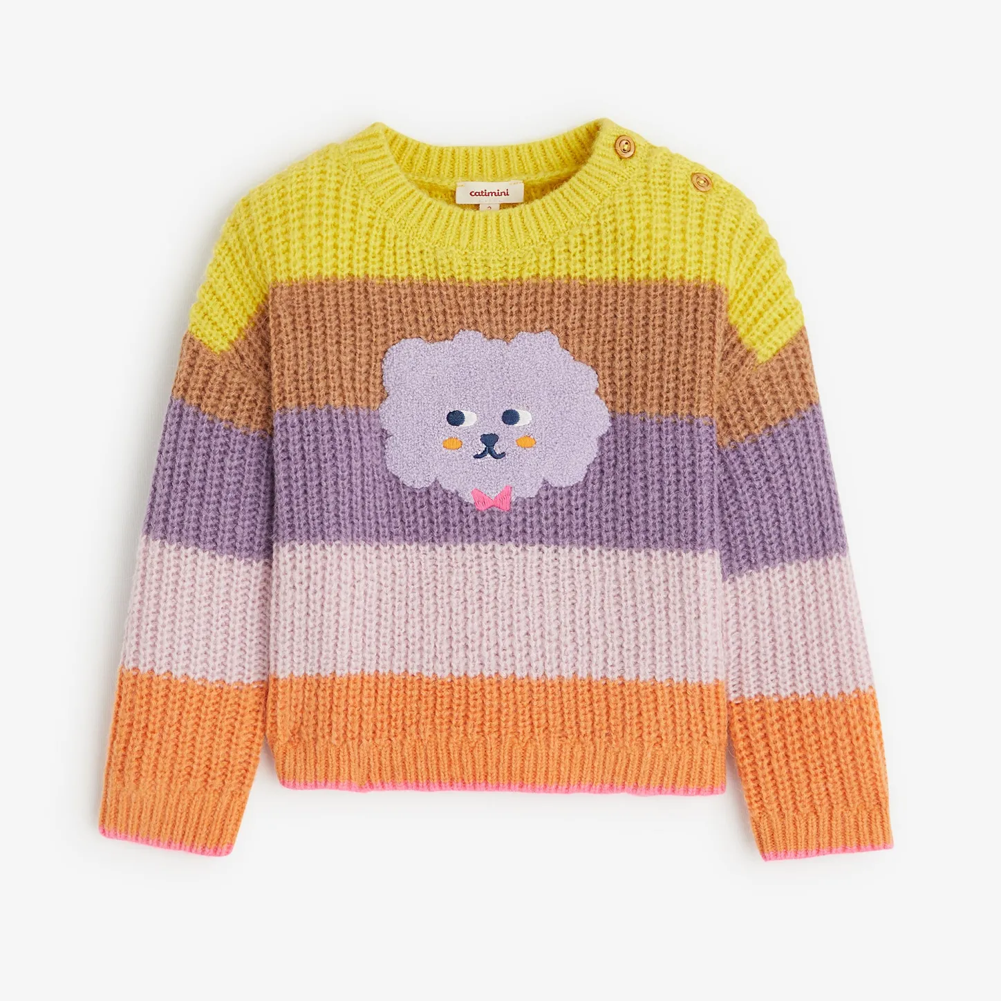 Best Baby Girls' Neon Yellow Knitted Sweater Child Cardigans & Sweaters