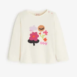 Online Baby Girls' Off White T-Shirt Child T-Shirts & Tops