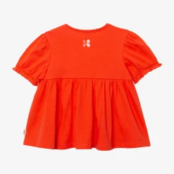 Hot Baby Girl's Orange Puff-Sleeve T-Shirt Child T-Shirts & Tops