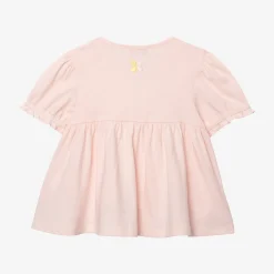 Clearance Baby Girl's Pink Puff-Sleeve T-Shirt Child T-Shirts & Tops