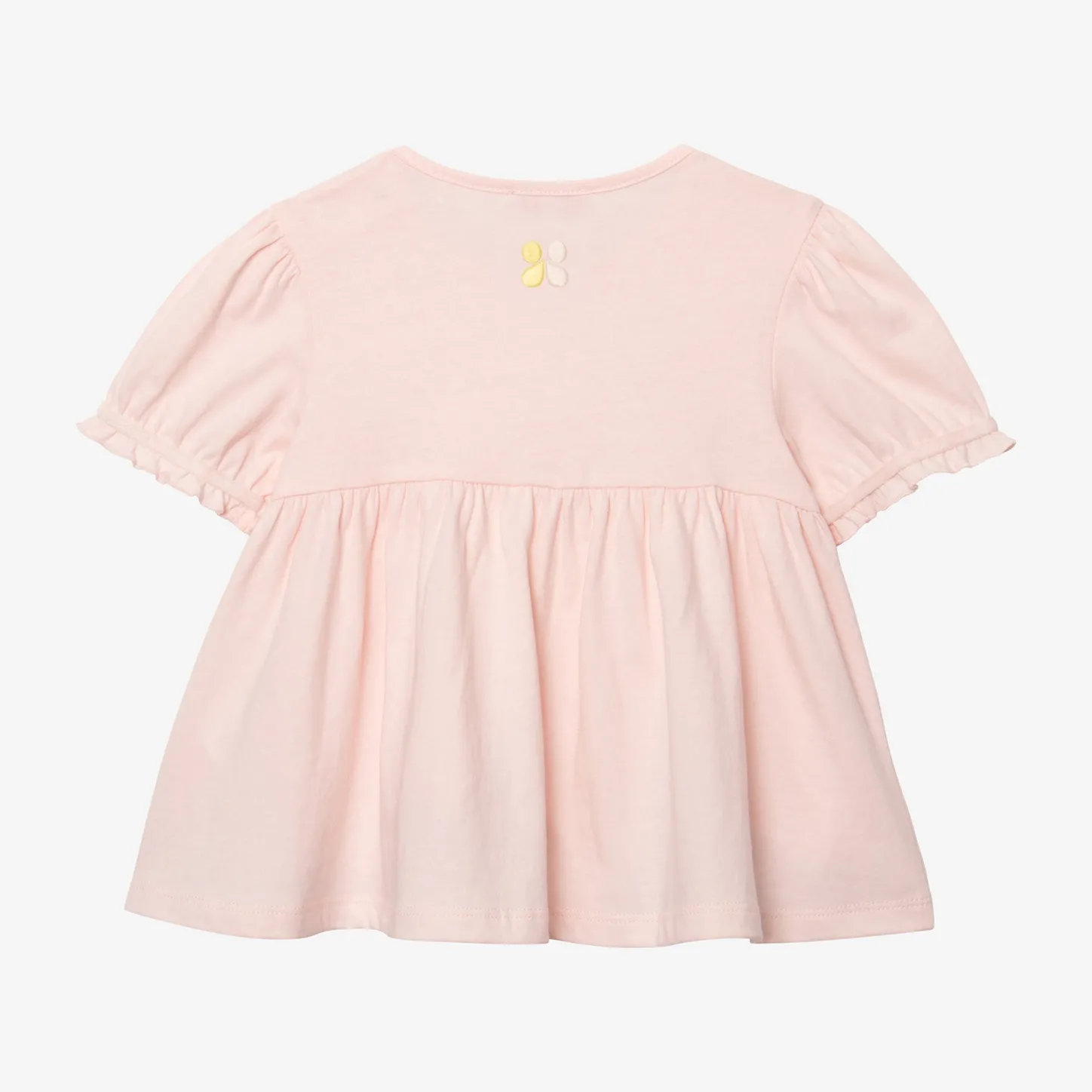 Clearance Baby Girl's Pink Puff-Sleeve T-Shirt Child T-Shirts & Tops