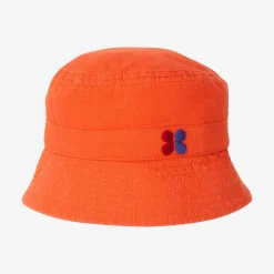 Sale Baby Orange Embroidered Bucket Hat Child Accessories