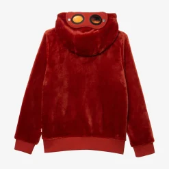 Discount Boy Burgundy Faux Fur Zip Hoodie Child Accessories
