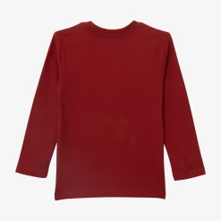 Online Boy Burgundy Long Sleeve T-Shirt Child T-Shirts