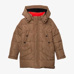 Sale Boy Caramel Long Parka Child Outerwear