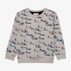 Clearance Boy Grey Marl Sweatshirt Child Cardigans & Sweaters