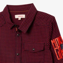 Fashion Boy Long Sleeve Red Check Shirt Child Shirts & Polos